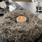 Permanent candle White, D8cm