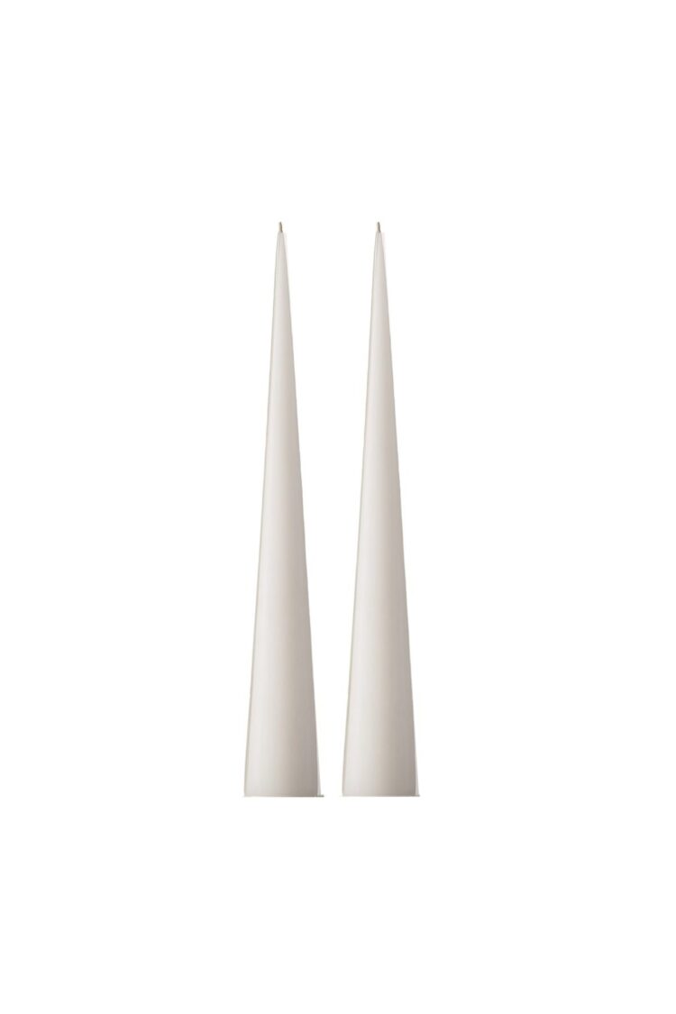 Kegelkerze 2er, White Ash