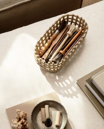 Ceramic Basket Cashmere, Oval
