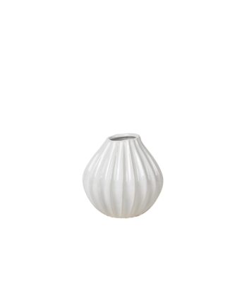 Willkommen Wide Vase Small, Ivory