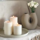 Permanent candle White, D8cm
