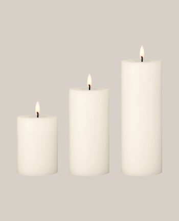 Stumpenkerze LED, Ivory