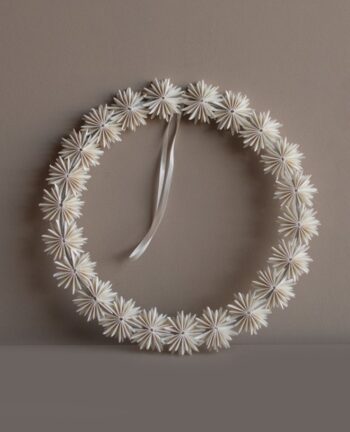Willkommen Flake Wreath