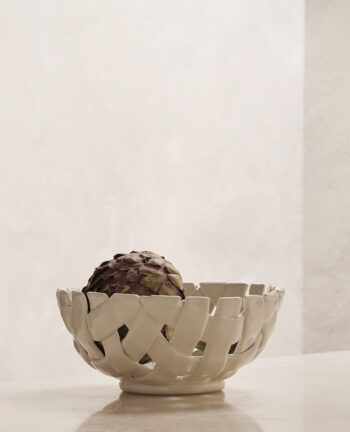 Plait Bowl d-24, Offwhite
