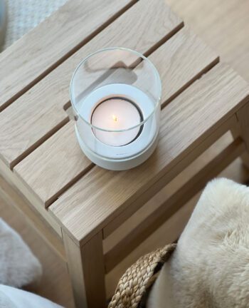 Windlicht Calma Lily White, Small