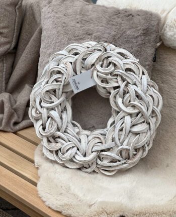 Willkommen Coco wreath white, 40cm