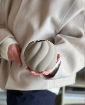 Vase Twist Sand, 12cm