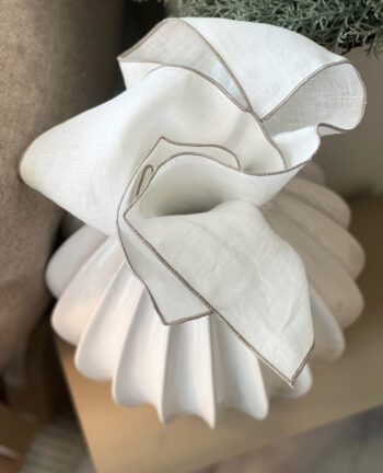 Vilnia Geschirrtuch Leinen, White/Natur
