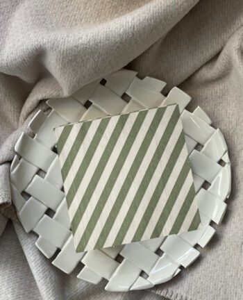 Stripe green Servietten, Lunch
