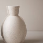 Contour Vase, Cream Dot