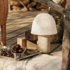 Frill Portable Lamp, Cashmere