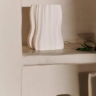 Moire Vase Offwhite, H20