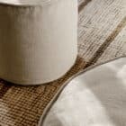 Aun cotton pouf, Offwhite