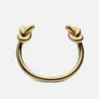 Armreif Knot Massiv S, Edelstahl vergoldet