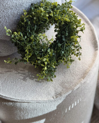 Willkommen Evergreen Buchskranz, 15cm