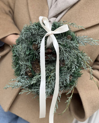 Vintergrøn Kranz, 25cm