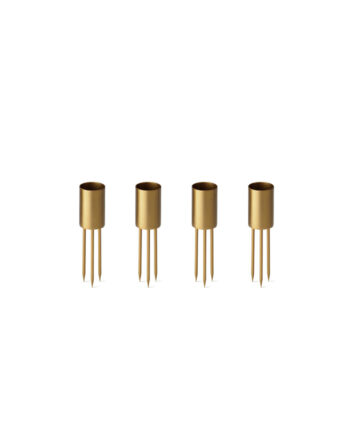 Stabkerzen Stecker 4er, gold