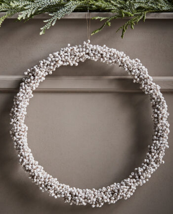 Willkommen Beerenkranz, white