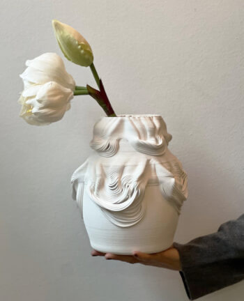 Willkommen Drisca Vase, Offwhite