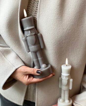 Willkommen Nussknacker Kerze LED, Sandstone