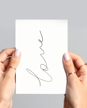 Willkommen Love, Klappkarte