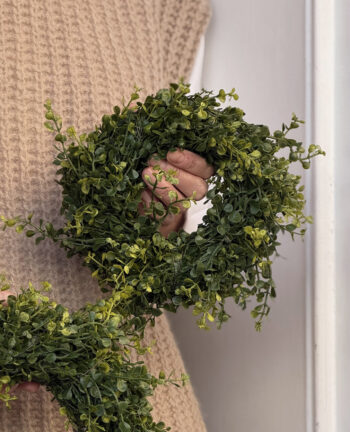 Willkommen Evergreen Buchskranz, 20cm