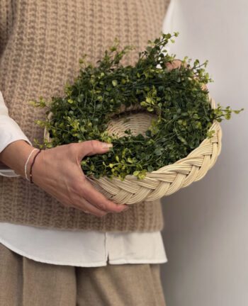 Willkommen Evergreen Buchskranz, 25cm