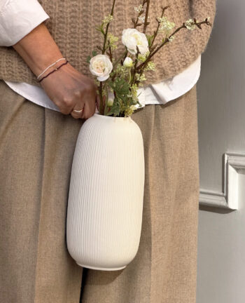 Willkommen Elva Vase, Offwhite