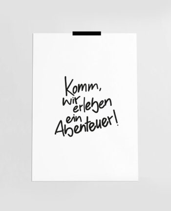 Willkommen Poster Abenteuer, A4