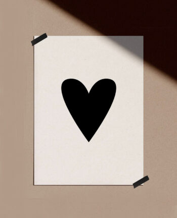 Willkommen Poster Heart, A4