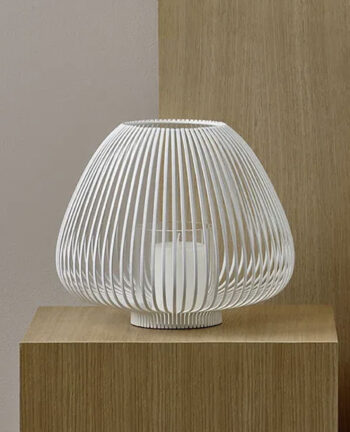 Willkommen Lyva Laterne Medium, White