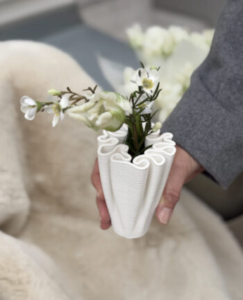 Willkommen Dedali Vase h-11, Offwhite