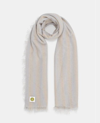 Willkommen SCHAL STRIPE grey-beige