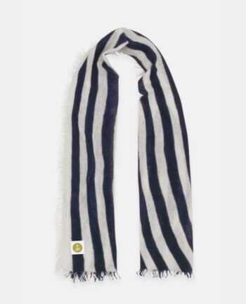 Willkommen SCHAL STRIPE white-dark navy
