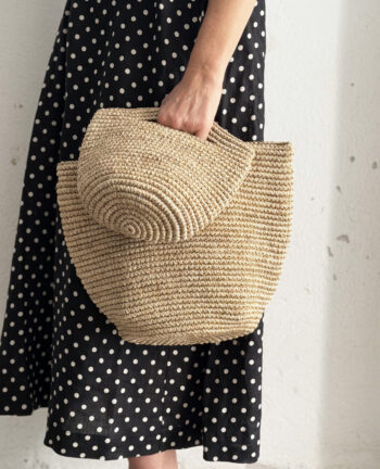 Willkommen Nordic Crochet Basket natural, small