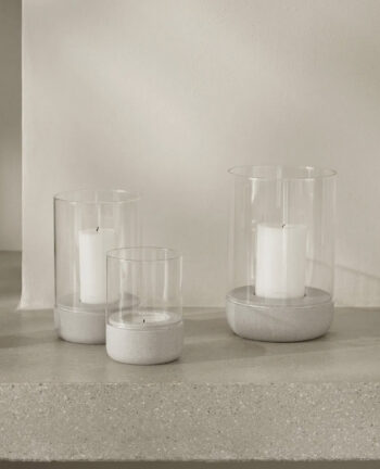 Willkommen Windlicht Calma Moonbeam, medium