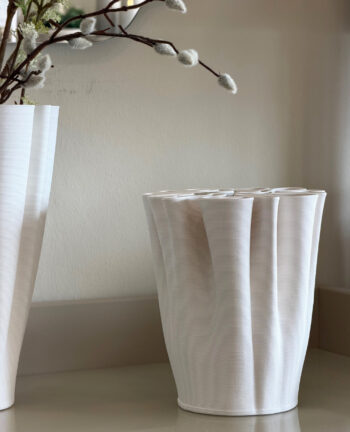 Willkommen Dedali Vase h-18, Offwhite