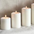 Permanent candle White, D8cm